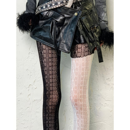 Two-Tone Lace Contrast Tights