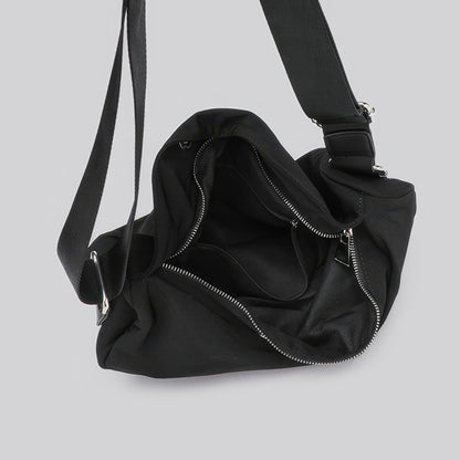 Minimal Canvas Crescent Shoulder Bag