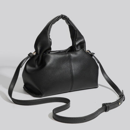 Soft Ruched Faux Leather Mini Bag