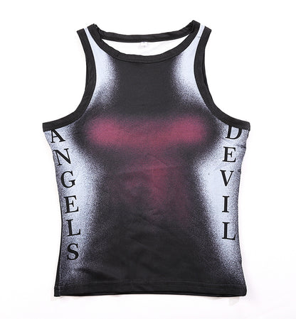 Metallic Sheen Fitted Tank Top