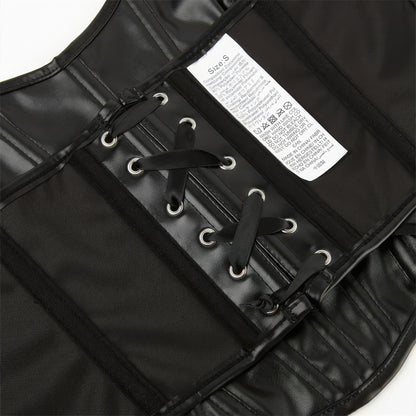 Faux Leather Structured Corset Top