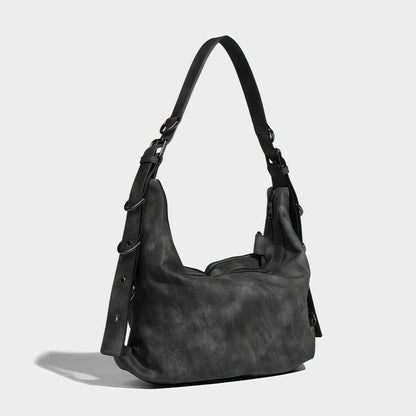 Black Buckle Strap Shoulder Bag
