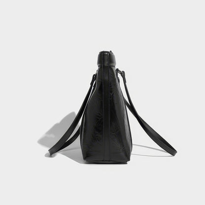 Structured Crinkle Texture Tote Bag