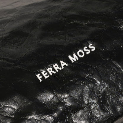 Glossy Crinkle Texture Shopper Bag