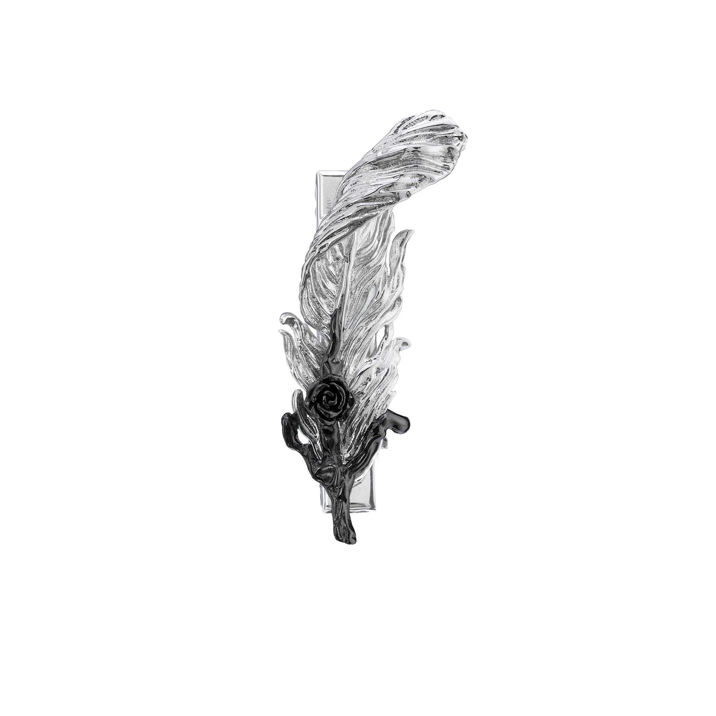 Flame Feather Metal Hair Clip