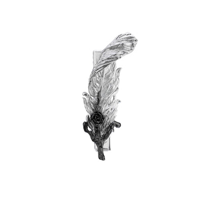 Flame Feather Metal Hair Clip
