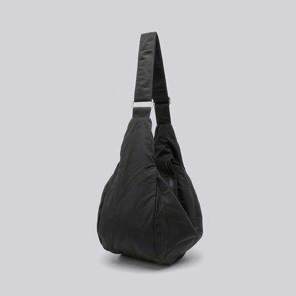 Soft Nylon Crescent Zip Shoulder Bag