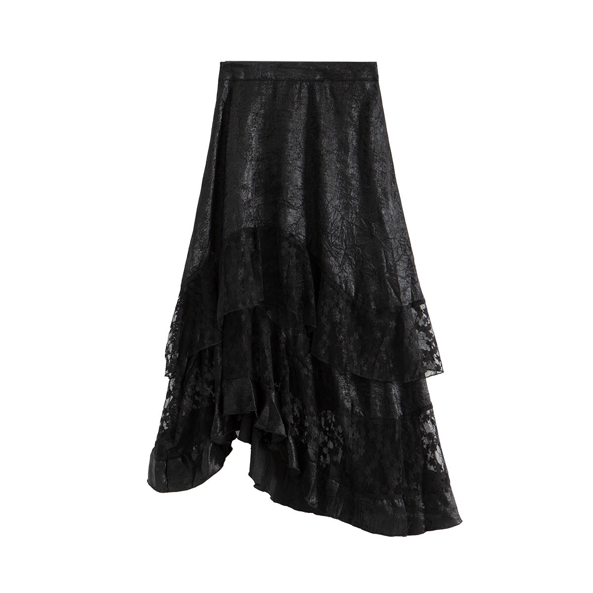 Layered Asymmetrical Lace Skirt