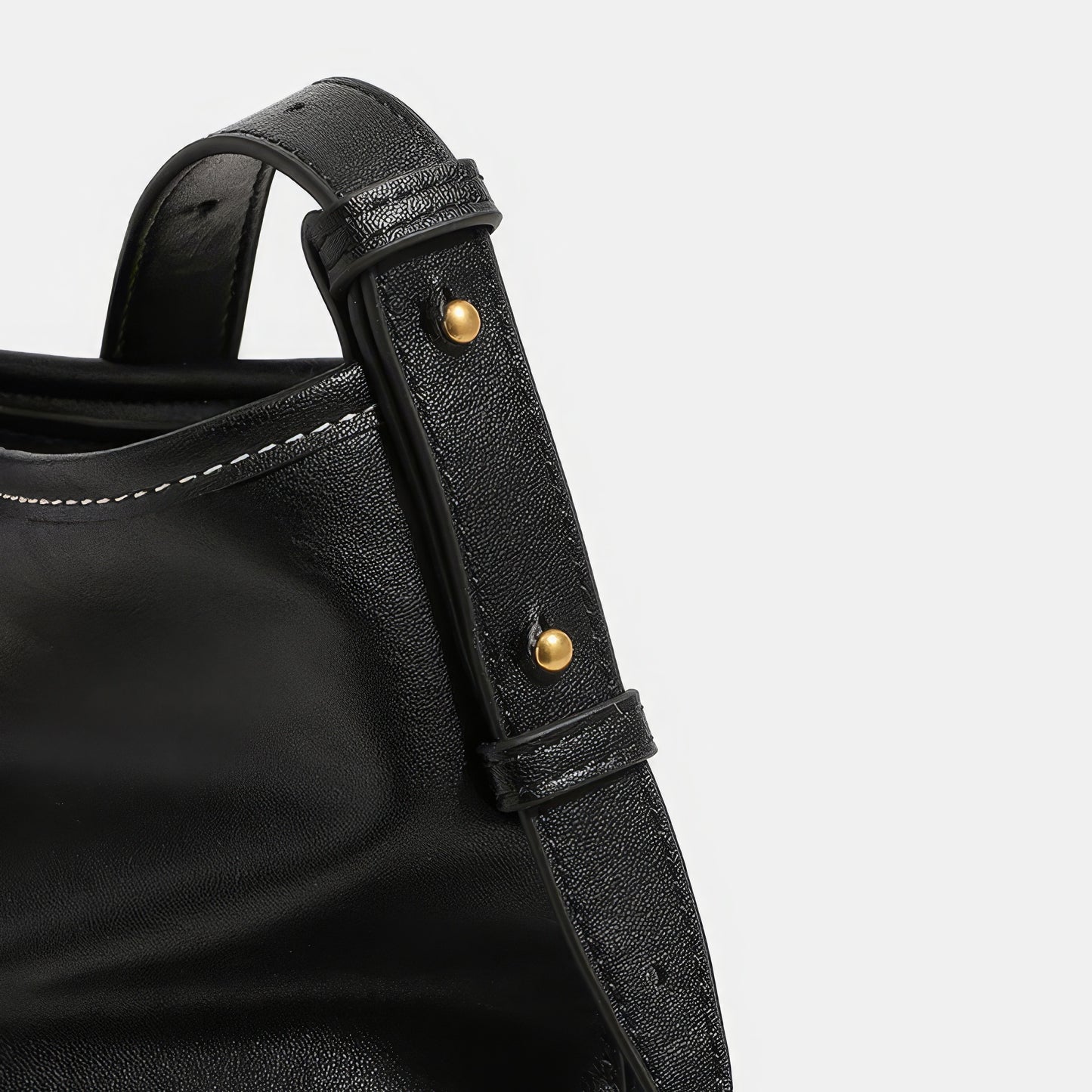 Soft Pocket Detail Faux Leather Shoulder Bag