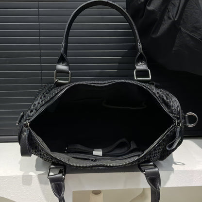 Patent Bow Strap Accent Shoulder Bag