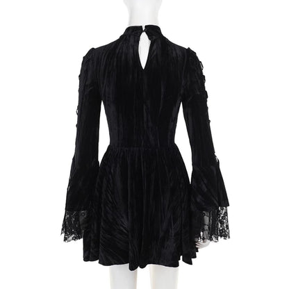 Velvet Bell Sleeve Dress