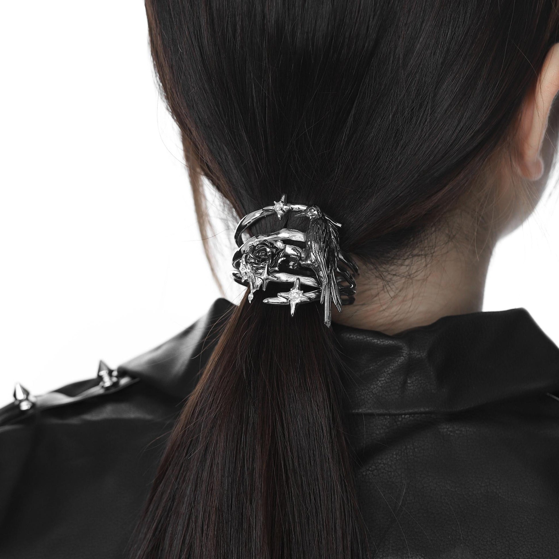 Raven Rose Metal Hair Claw