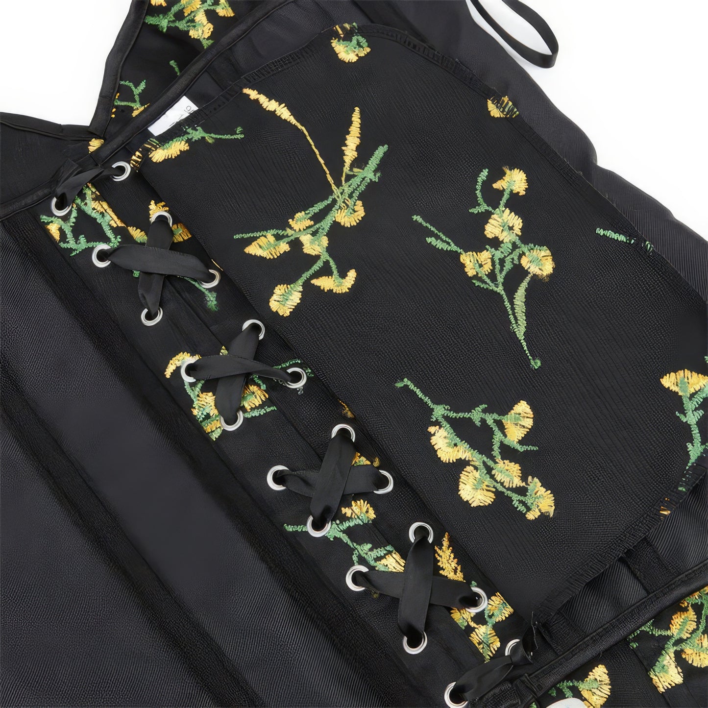 Floral Embroidered Bustier Corset Top