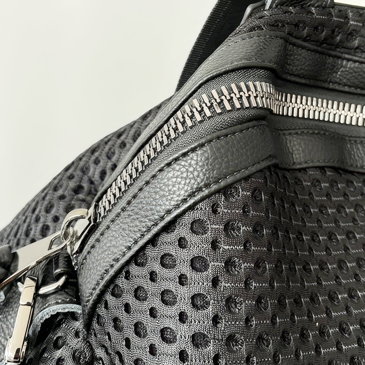 Perforated Mesh Convertible Zip Backpack
