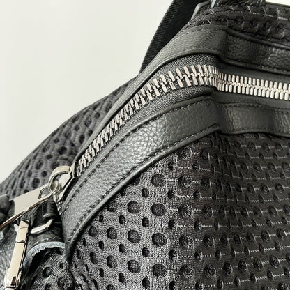 Perforated Mesh Convertible Zip Backpack