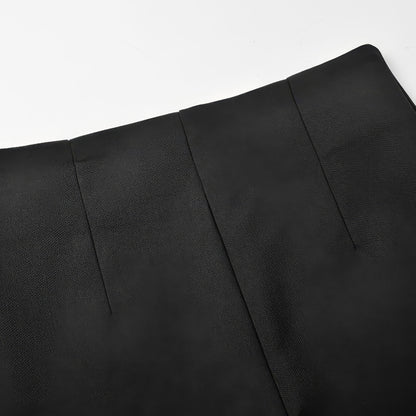 Minimal Seam High Waist Black Shorts