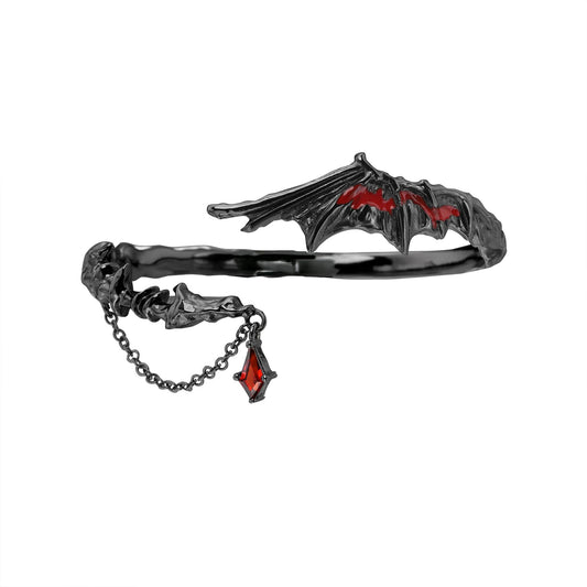 Winged Flame Adjustable Cuff Bracelet