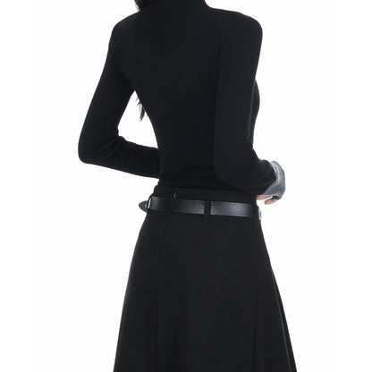 Mock Neck Slim Fit Knit Top