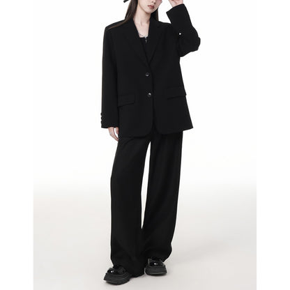 Classic One-Button Tailored Blazer
