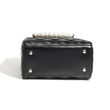Mini Quilted Pearl Charm Box Bag