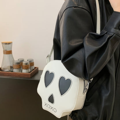 Heart Eyes Skull Mini Crossbody Bag