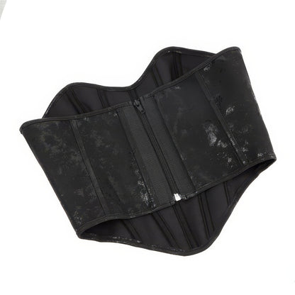 Velvet Zip-Up Structured Corset Top
