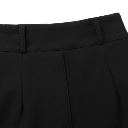 Gold Chain Detail Black Shorts