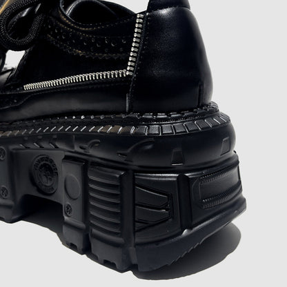 Black Brogue Platform Shoes