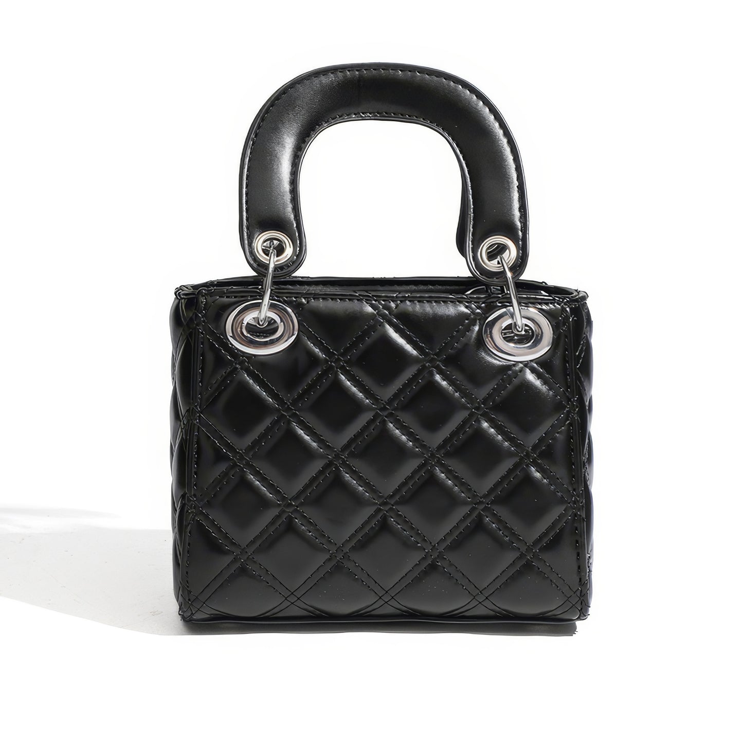 Mini Quilted Pearl Charm Box Bag
