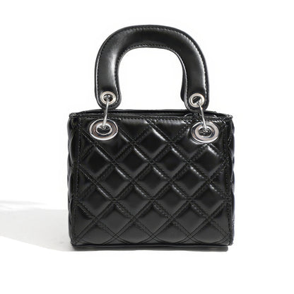 Mini Quilted Pearl Charm Box Bag