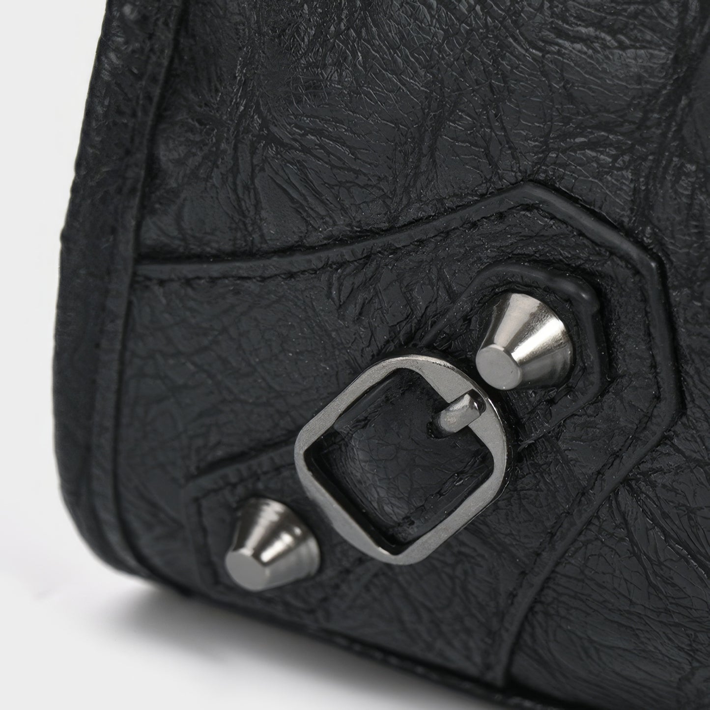 Distressed Buckle Strap Handbag