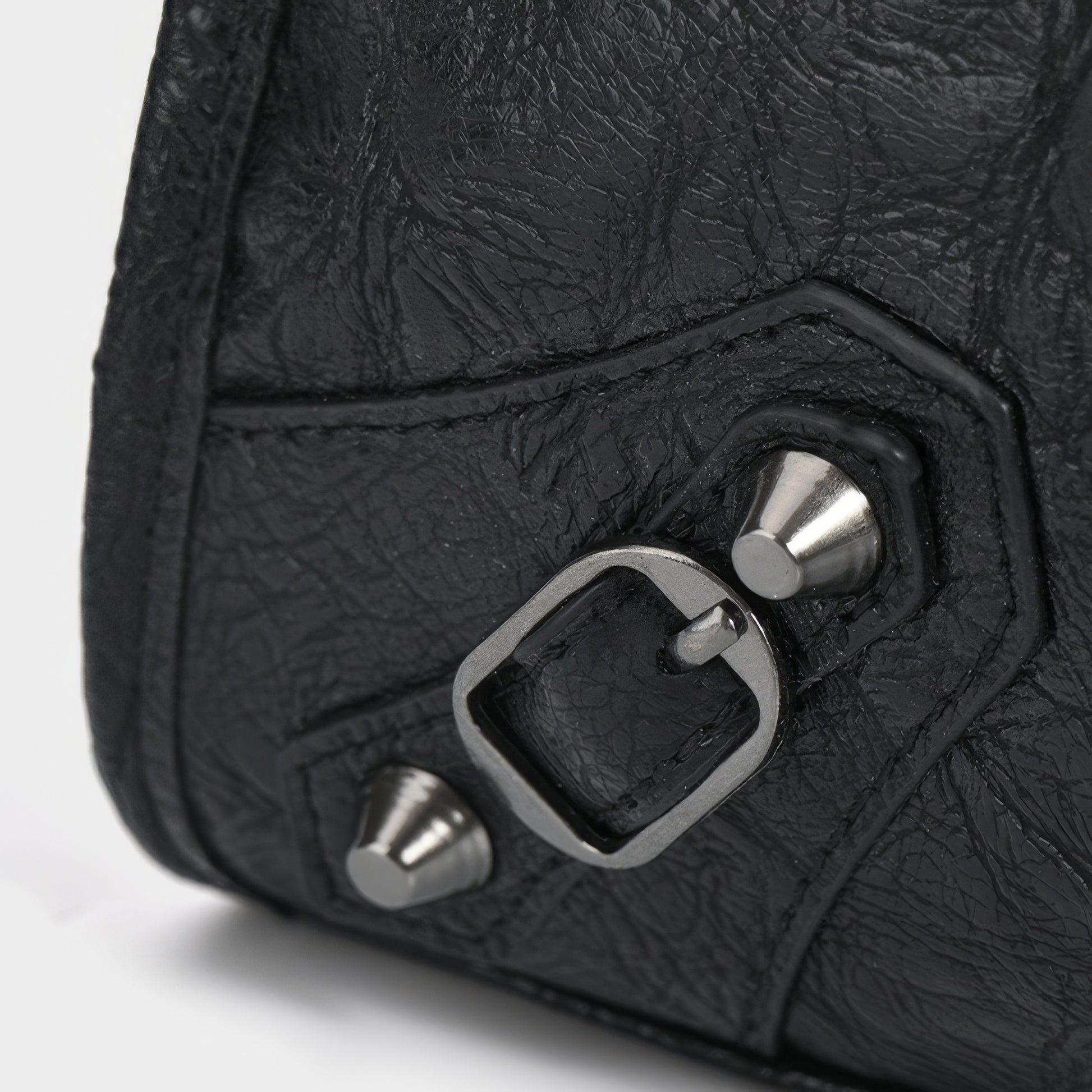 Distressed Buckle Strap Handbag