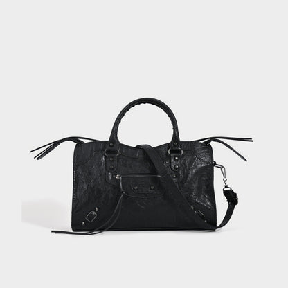 Distressed Buckle Strap Handbag