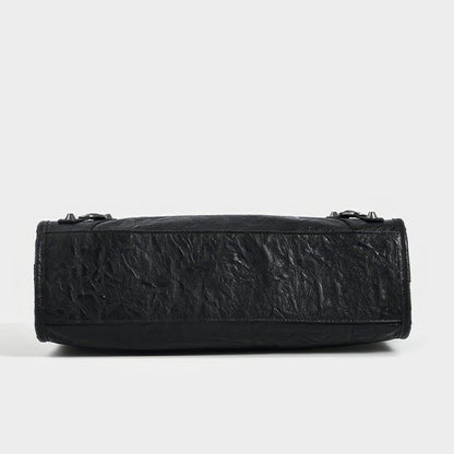 Distressed Buckle Strap Handbag