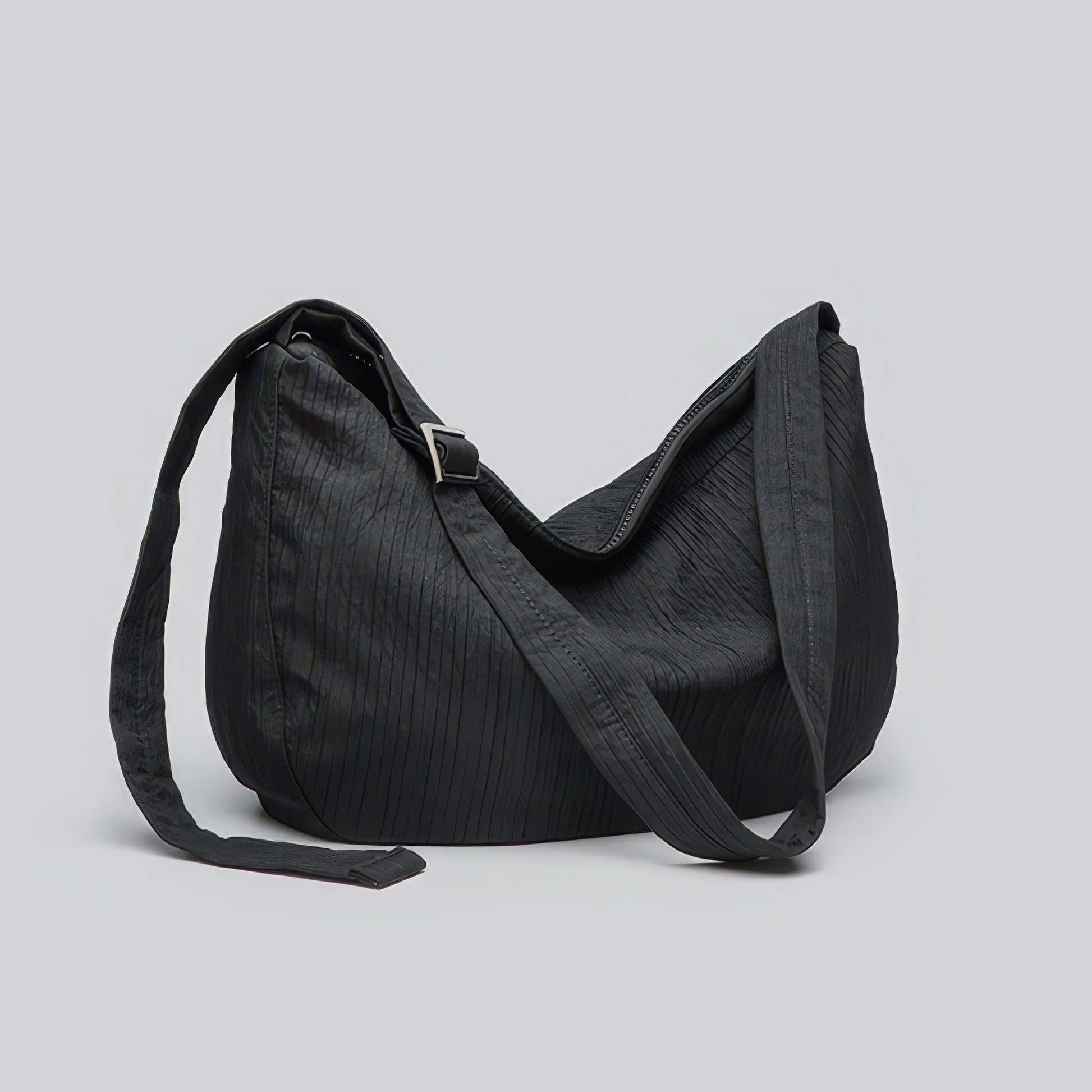 Textured Crescent Shoulder Bag