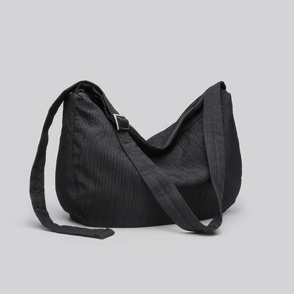 Textured Crescent Shoulder Bag