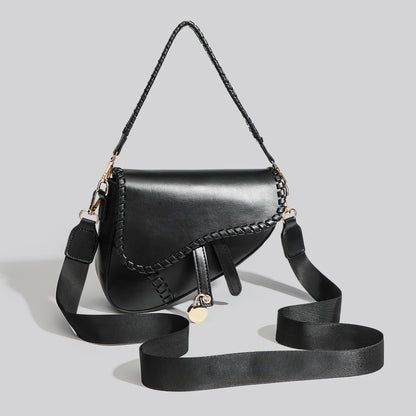 Asymmetrical Saddle Stitch Shoulder Bag