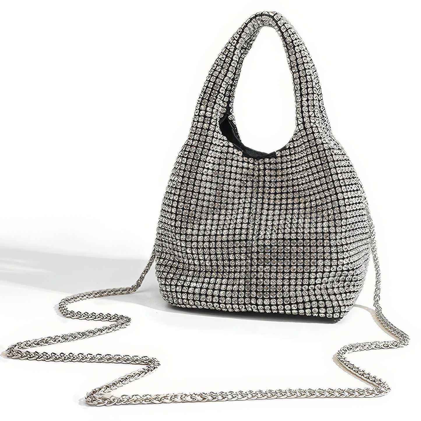 Crystal Mesh Chain Handle Mini Bag