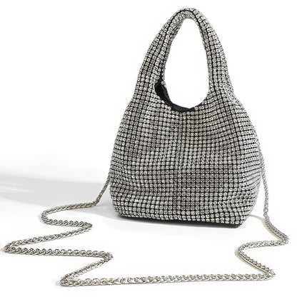 Crystal Mesh Chain Handle Mini Bag