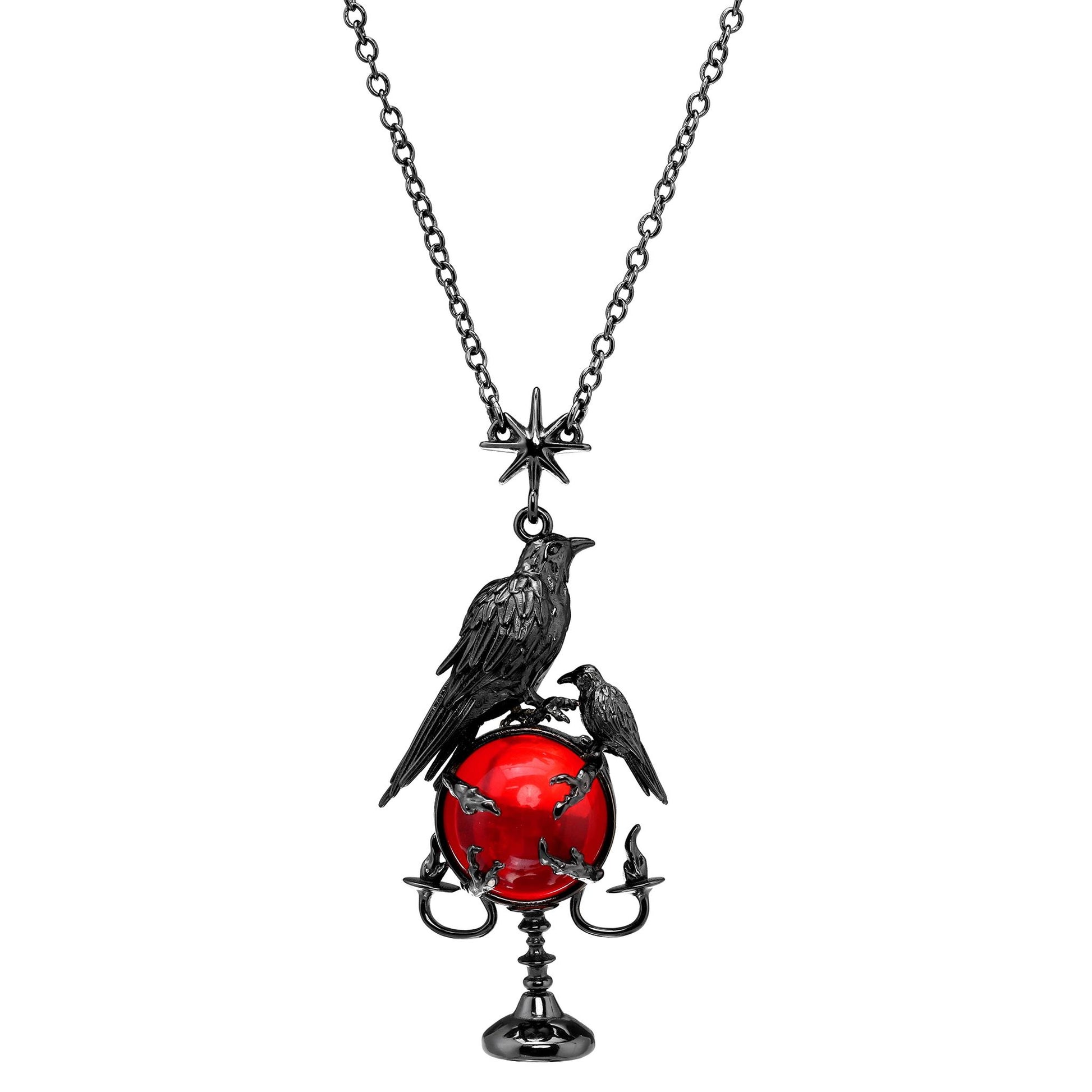 Raven Orb Pendant Necklace
