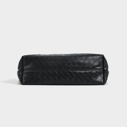 Woven Knot Handle Shoulder Bag