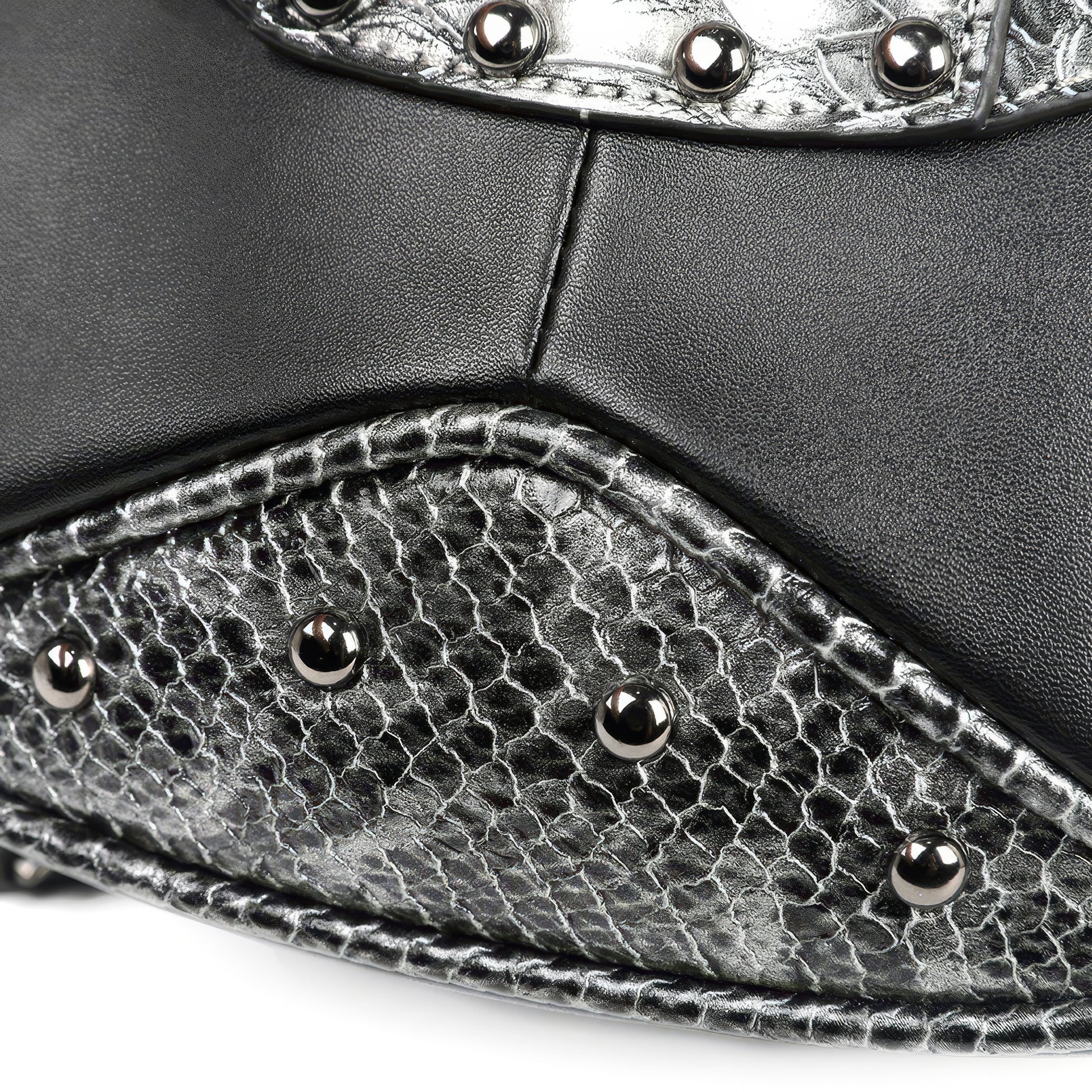 Snake Trim Buckle Detail Black Sling Bag