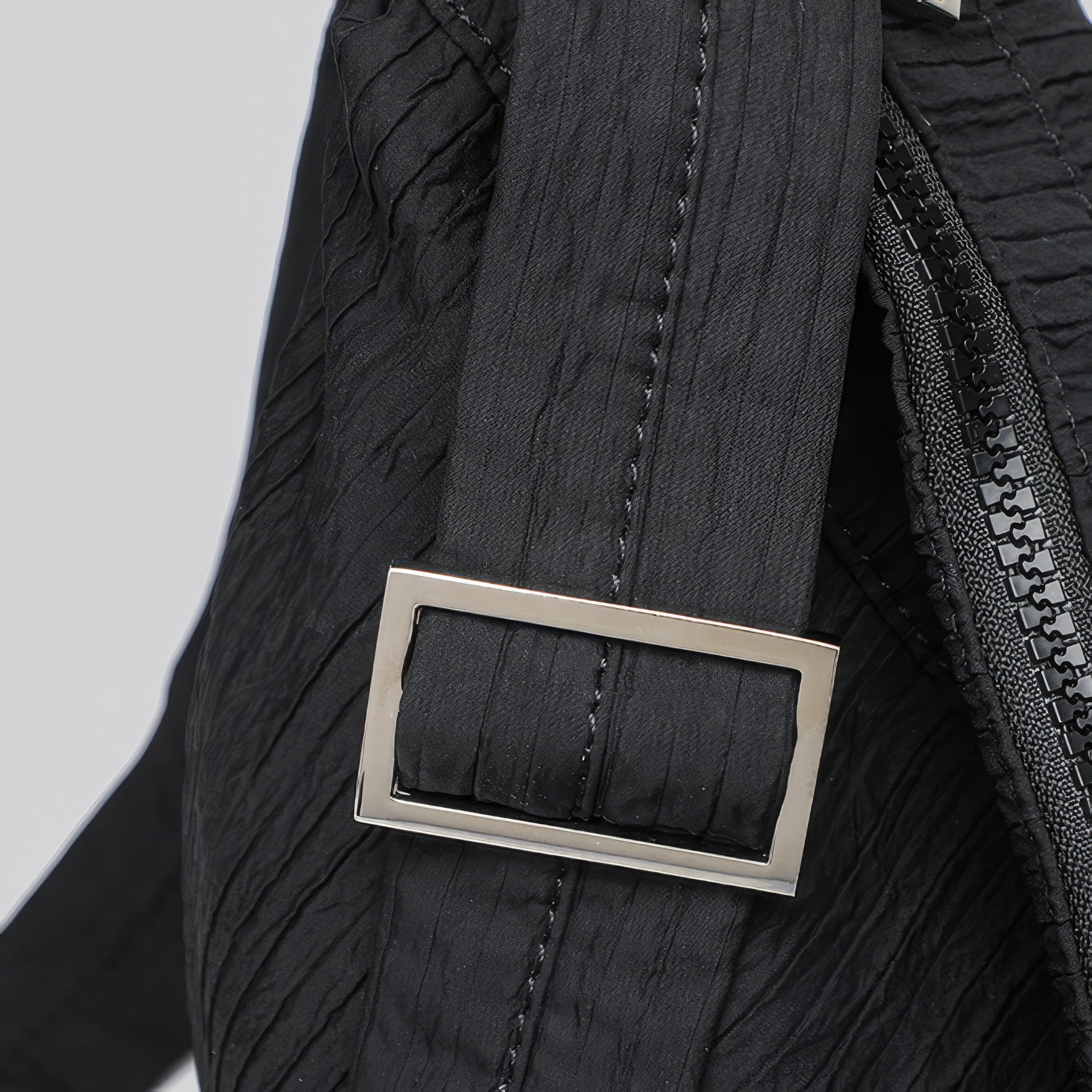 Textured Crescent Shoulder Bag