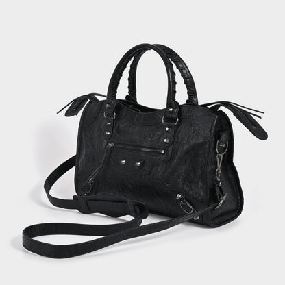 Distressed Buckle Strap Handbag