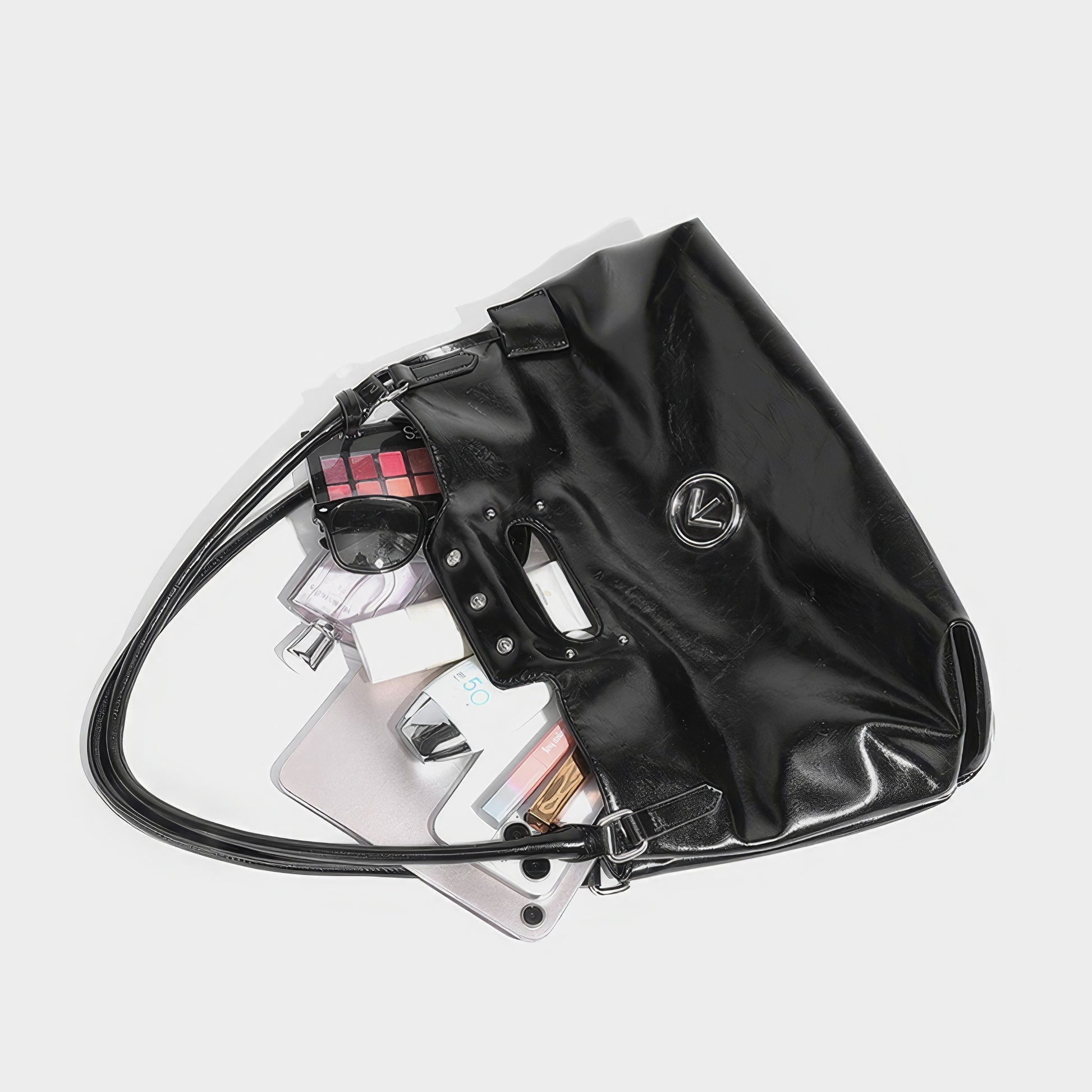 Glossy Dual Handle Cutout Tote Bag