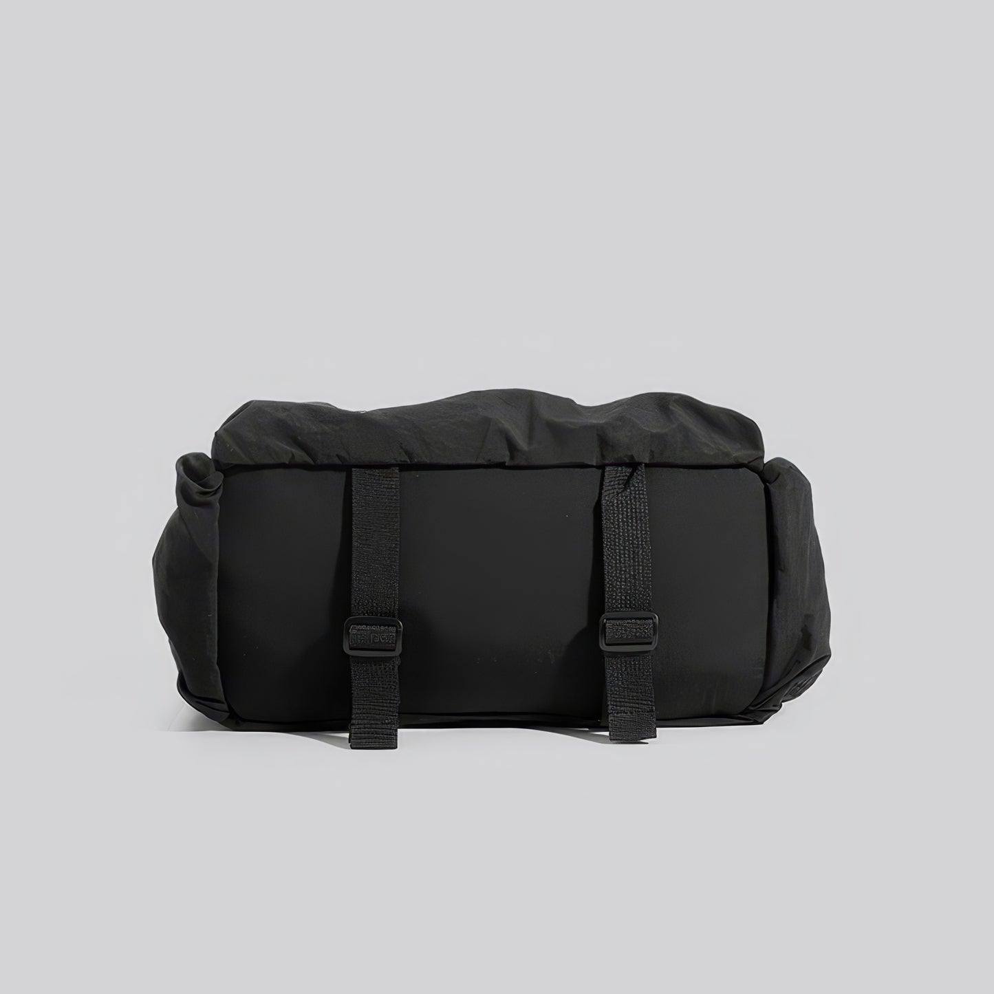 Drawstring Zip Pocket Black Backpack