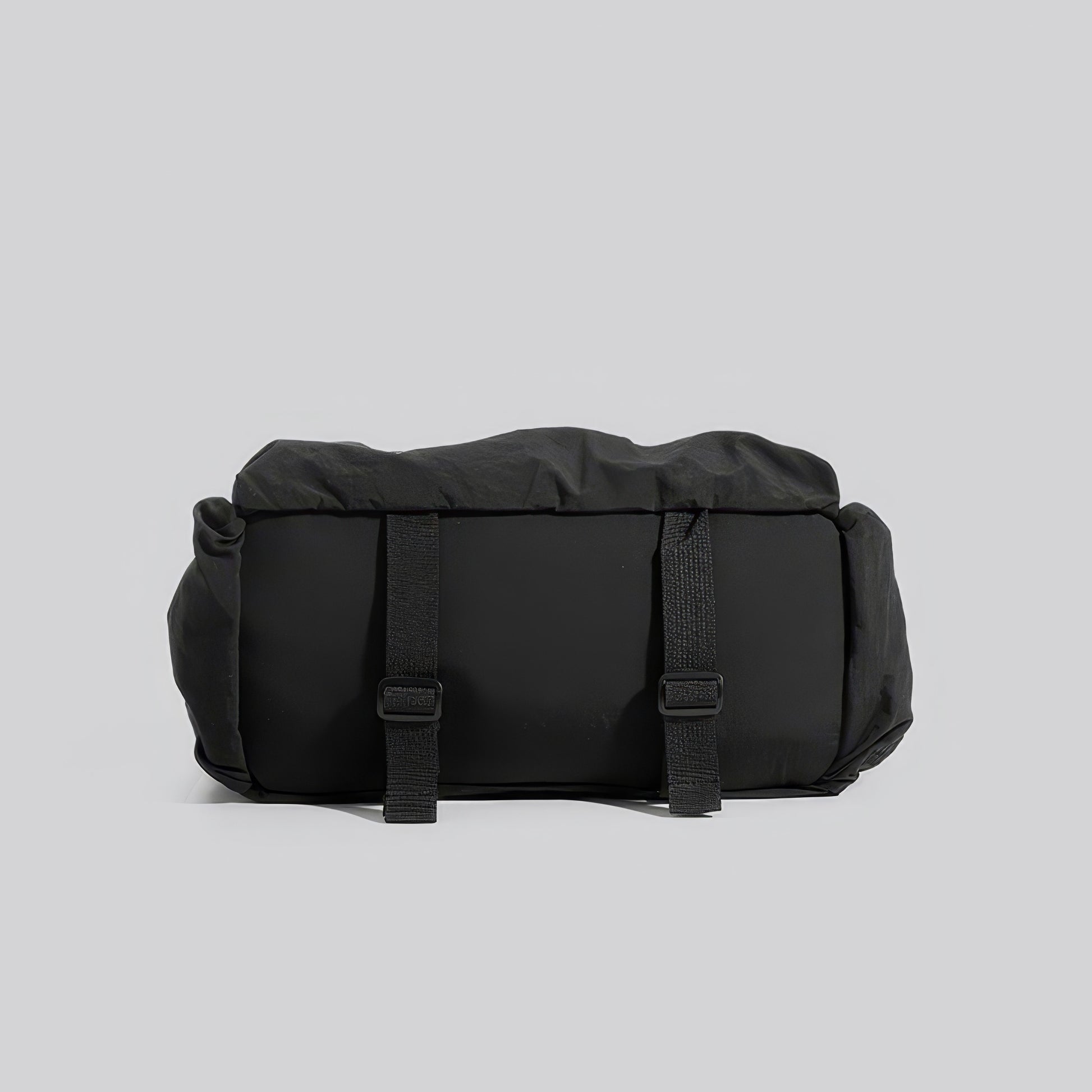 Drawstring Zip Pocket Black Backpack
