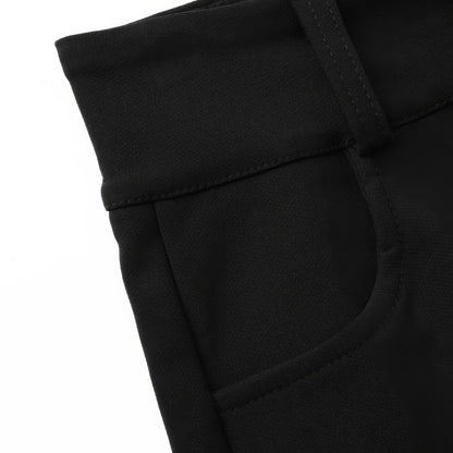 Gold Chain Detail Black Shorts