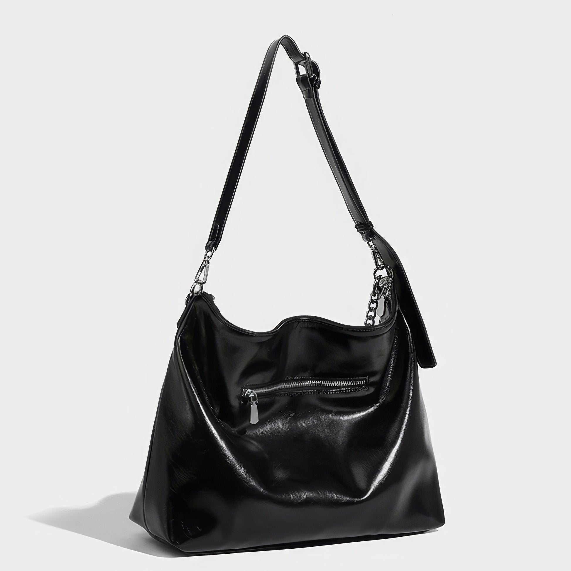 Slouchy Chain Strap Hobo Bag