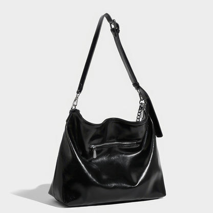 Slouchy Chain Strap Hobo Bag
